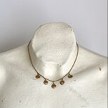 Vintage 70s-80s retro gold tone shell necklace