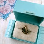 mini gold tone paint palette ヴィンテージブローチ
