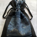 ８７８０　長襦袢で作った巾着袋