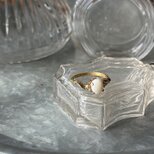 R442-ヴィンテージリング U.S.A.1980's 18K HGE Opalescent Cabochon