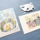 ささやかな雨粒とかたつむりセット