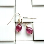 果実ルビーのぽってりピアス