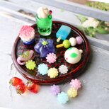 ご注文品／ガラスのミニチュア和菓子セット