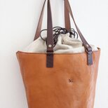 栃木レザー 手縫い　sankaku　tote　