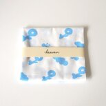 flying flower てぬぐい（ブルー）