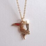 【オオハシ（鳥）　の　ネックレス】の画像