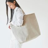 【2月下旬お届け】リネン帆布のトートバッグ（L）