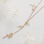 Star Cross Necklace (gold)の画像