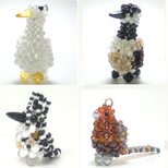 ビーズの小鳥3WAYストラップ・チャーム・イヤホンジャック 野鳥シリーズ☆5　アヒル・カナダグース・ヤマセミ・ヤマドリ