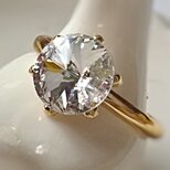 【スワロフスキー sparkle     一粒リング】クリスタル