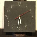 黒陶板　掛時計　