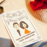 250円似顔絵・写真入れオーダーメイド席次表 二つ折り★送料無料