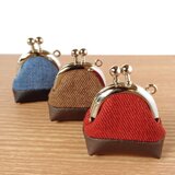 がま口 アクセサリーミニポーチ(レトロ)＊送料無料