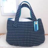 あたたかい冬のバッグ　紺色1