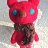 さむがり熊さんキーホルダー赤