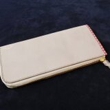 ＜革と糸が選べる＞オーダーメイドのL字ファスナースリム長財布