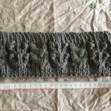 ヘアターバンのグレイ