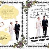 230円写真入れオーダーメイド席次表 ボタニカルデザイン★送料無料