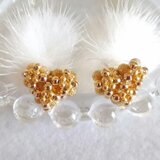 つぶつぶハートのピアス