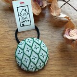 一目刺し子のヘアゴム まんまるL