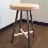 アイアンレッグスツール(ナチュラルシンプルカフェ)