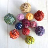 手紡ぎ糸玉セット③ 50ｇ