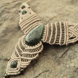 モスアゲート　ネックレス　*Moss Agate*マクラメ