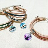 チャーム付き☆レザーコードブレスレット