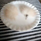 ファー【ピアス】ベージュ