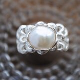 《受注制作》繭（まゆ）玉のレースリング