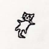 【cacco】刺繍ラクガキネコＴシャツ No,1 レディースMサイズ