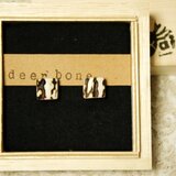 鹿の角のピアス*deer bone*