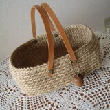 麻ひも生成り・手提げかご