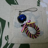 リボンレイ　ストラップ　ハンドメイド