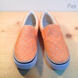 ドットシューズ（サーモンオレンジ）