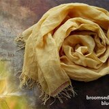 草木染ストール　メリケンカルカヤ  （からし色）