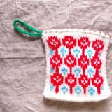 模様編みの　Akurilu 100％ dish washer《トリコロール》