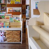 ○。ハンドメイド　絵本棚　ホワイト。○の画像