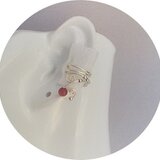 イヤーカフ(片耳)　 シャイニングルビー