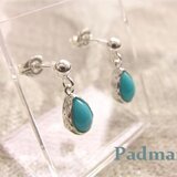 ドロップピアス(ターコイズ）