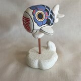 鯉のぼり　メカ飛行船　青