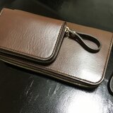 【本皮手つくり】長財布＋カード入れ二点セット