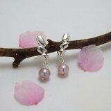 桜舞い散るピアス【淡水ﾊﾟｰﾙ（ﾋﾟﾝｸ）】