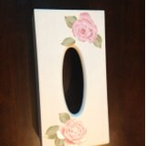 アンティーク　ローズ　ティッシュケースの画像