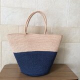 ツートンかごバック（ga-561-nb)