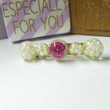 ドライフラワーのバレッタ