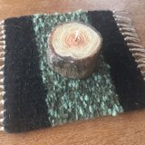 <再出品> kazenoneko【風の猫】の草木染ミニマット【冬の夜】