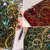手描き模様のスマートフォンケース【オーダーメイド】の画像