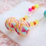 【HOT!summer summer】ノンホールピアス★カラフル手毬