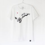ウマくんのTシャツ　white×black
